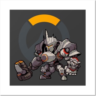 Overwatch - 16-Bit Reinhardt W/ Logo Posters and Art